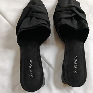VIVAIA Black Slip-On Shoes